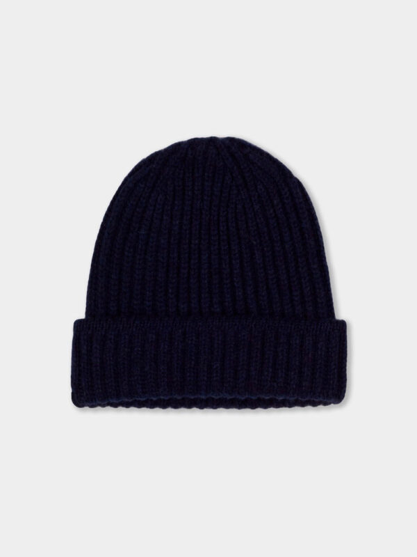 Голубая кашемировая шапочка